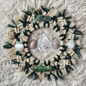 Handmade Macrame Cotton Centerpiece Art